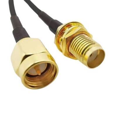 SMA Male to SMA Female RG174 Converter Cable - 10cm - 1