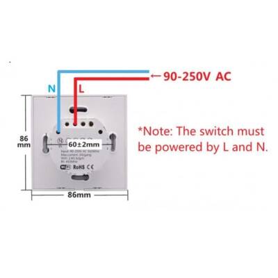 Sonoff TX-T0EU1C Dokunmatik Wifi Işık Anahtarı - 3