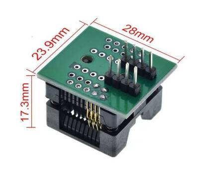 SOP8 SO8 to DIP8 Adapter Socket - 200Mil - 2