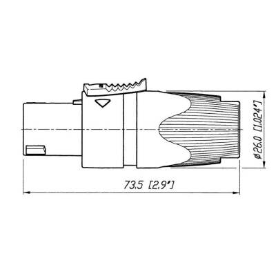 SpeakON Connector NL4FX Male - 4 Pin - 3