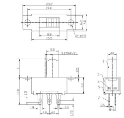 SS22F38G7 2P2T Slide Switch - 3