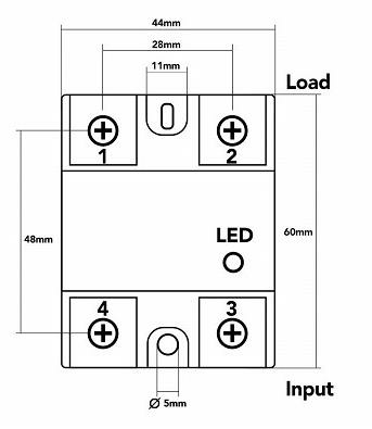 SSR-100DA Solid State Relay 100A - 2