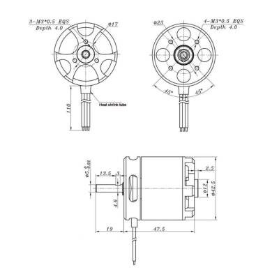 SunnySky X3525 520KV Brushless Drone Motor - 4