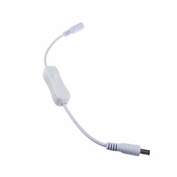 Switched DC Adapter Extension Cable - White - 2