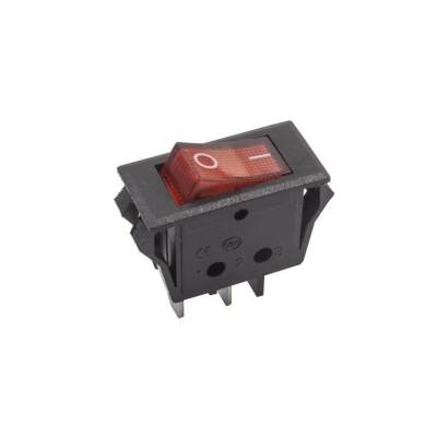 T85 Single Narrow Illuminated On/Off Switch - Red - 1