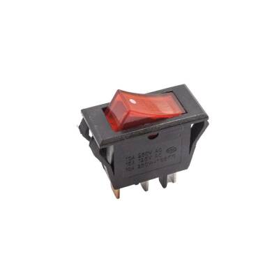 T85 Single Narrow Illuminated On/Off Switch - Red - 1