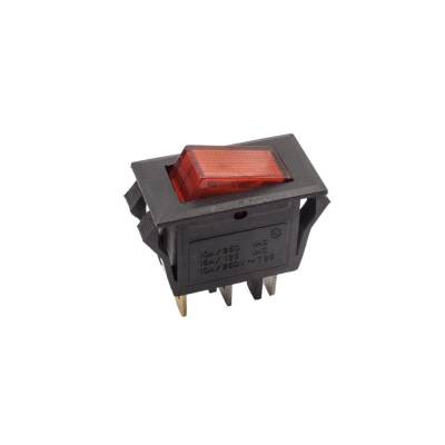 T85 Single Narrow Illuminated On/Off Switch - Red - 1