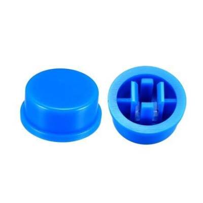 Tact Switch Cover Round Blue - Compatible with 12x12x7.3mm - 1