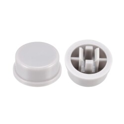 Tact Switch Cover Round Gray - Compatible with 12x12x7.3mm - 1