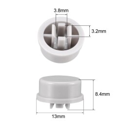 Tact Switch Cover Round Gray - Compatible with 12x12x7.3mm - 2