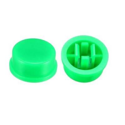 Tact Switch Cover Round Green - Compatible with 12x12x7.3mm - 1