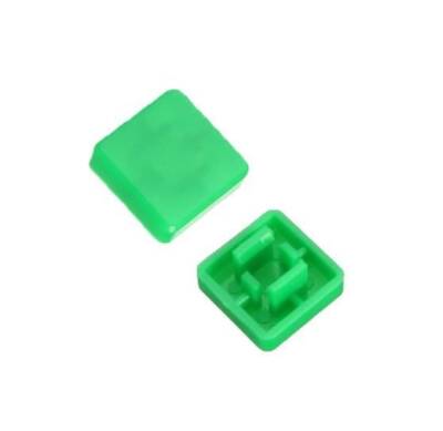 Tact Switch Cover Square Green - Compatible with 10x10x5mm - 1