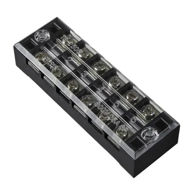 TB-2506 6P Double Row Terminal Block - 600V 25A - 1