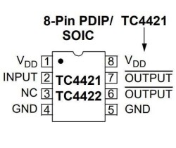 TC4421 SOIC-8 Mosfet Driver IC - 2