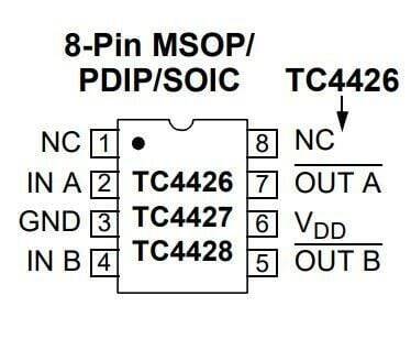 TC4426 SOIC-8 Mosfet Driver IC - 2