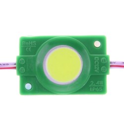 Tekli Su Gerçimez Cob Led Modülü - Yeşil 12V 2.4W 