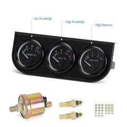 Temperature - Oil Temperature - Oil Amount 3-Indicator Panel 