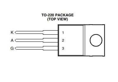 TIC106D - TO220 3.2A 400V Thyristor - 2