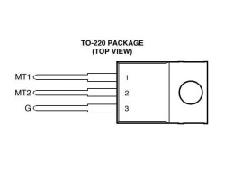 TIC206M - TO220 3A 600V Triac - 2