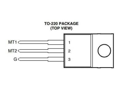 TIC226D - TO220 8A 400V Triyak - 2