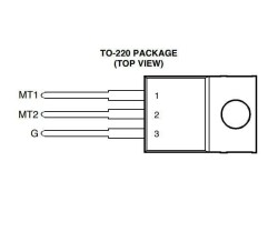 TIC246M - TO220 16A 600V Triyak - 2