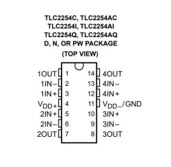 TLC2254 SMD SOIC-14 Integrated - 2