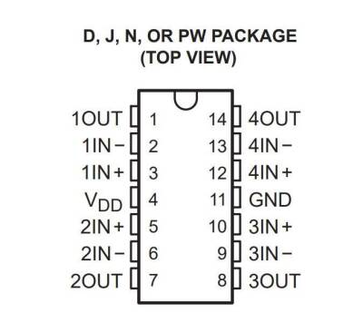 TLC274CN DIP-14 Integrated - 2