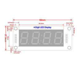 TM1637 4 Digit LED Display Clock Module - Blue - 3