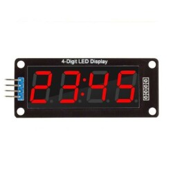 TM1637 4 Digit Led Display Saat Modülü - Kırmızı - 1