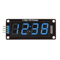 TM1637 4 Digit Led Display Saat Modülü - Mavi - 1