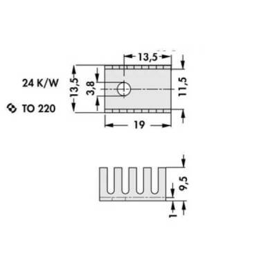 TO220 Metal Heatsink Screw Mounted - 2