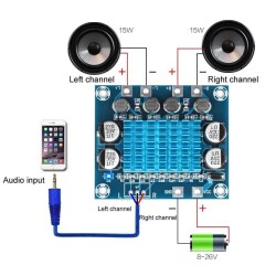 TPA3110 2x15W Streo Dual Channel Amplifier Circuit XH-A232 - 2