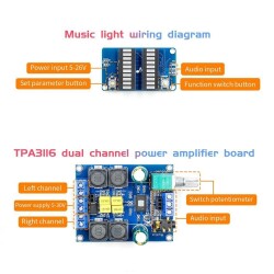 TPA3116 2x50W Stereo Amplifier Circuit with Vu Meter - 2