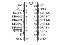 TPIC6B595N DIP-20 Shift Register Entegresi - 2