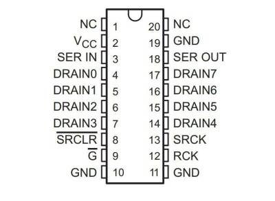 TPIC6B595N DIP-20 Shift Register Integrated - 2