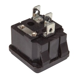 Triple Male Power Socket with Fuse Holder - 2