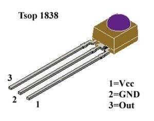 TSOP1838 38 KHz IR Alıcı - 2