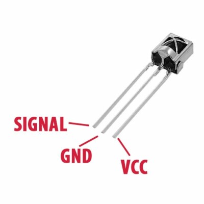 TSOP1838 38 KHz IR Receiver Eye - Metal - 2