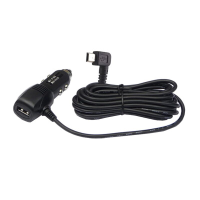 USB 5V 2A Car Cigarette Lighter Socket with 90C Mini USB Output - 3.5m Cable - 1