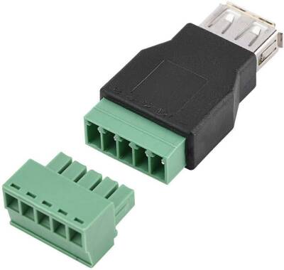 USB Dişi - 5'li Klemens Çevirici / USB 2.0 to 5-Pin Terminal - 2