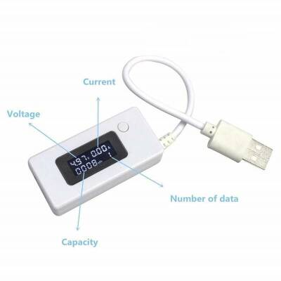 USB Voltage and Current Indicator Wired - 3