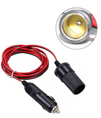 Vehicle Cigarette Lighter Socket Extension Cable - 2m - 2