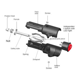 Vehicle Cigarette Lighter Socket Switch with Red Light - 15A Fuse - 2