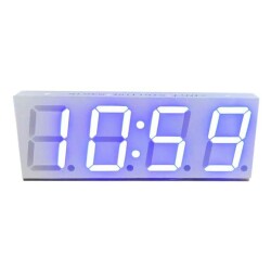 WBT Wifi 4 Digit Led Display Clock / Alarm Module - Blue - 1