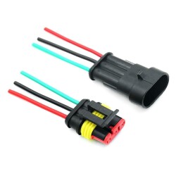 Wired 3-Pin Waterproof Connector Kit - 1