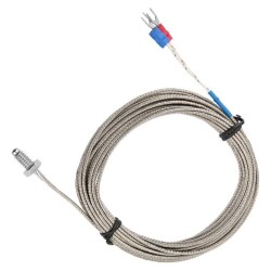 WRET-02 E-type 0-400C M6 Thermocouple - 5 Meters 