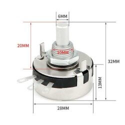 WTH118-2W 220K 2W Single Turn Potentiometer - 2