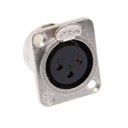 XLR Connector Panel Type Female - 3 Pin 