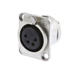 XLR Connector Panel Type Female - 4 Pin 