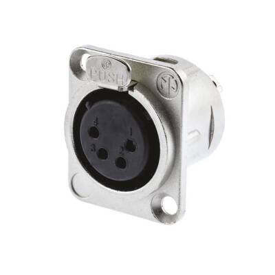 XLR Connector Panel Type Female - 4 Pin - 1